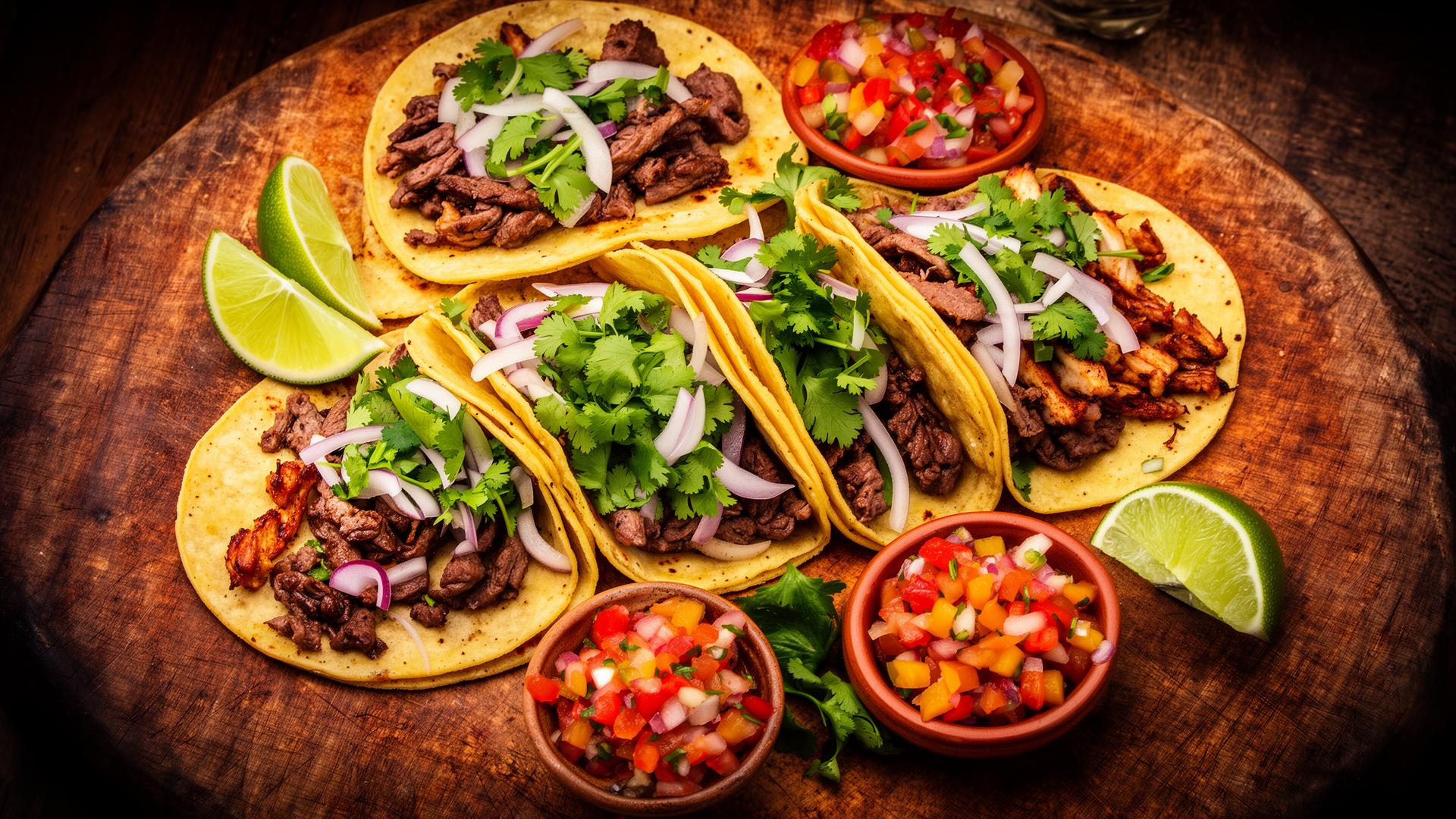 Authentic Mexican street tacos